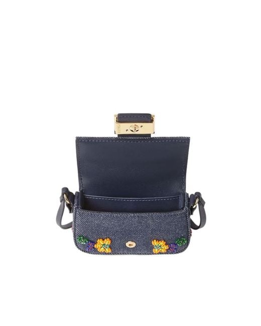 Fendi White Embellished Mini Shoulder Bag