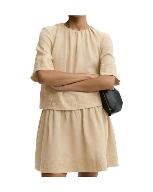 By Malene Birger Natural Jania Embroidered Dress