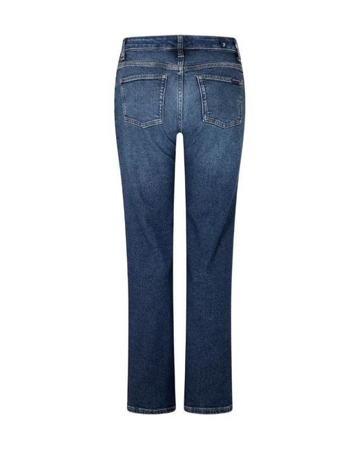 7 For All Mankind Blue Belt Loop Jeans