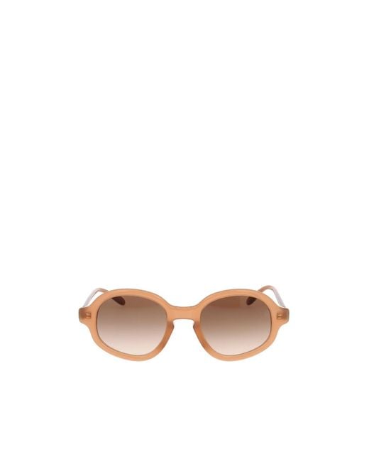 Loewe Pink Geometric Frame Sunglasses