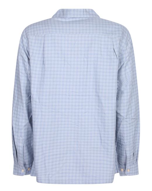 sunflower Blue Straight-Hem Checked Shirt for men