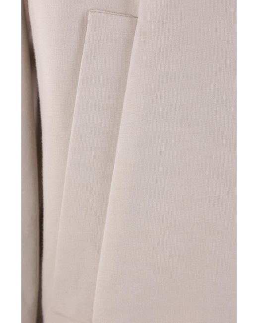 Brunello Cucinelli White Monili Bead-Embellished Zip-Up Hoodie
