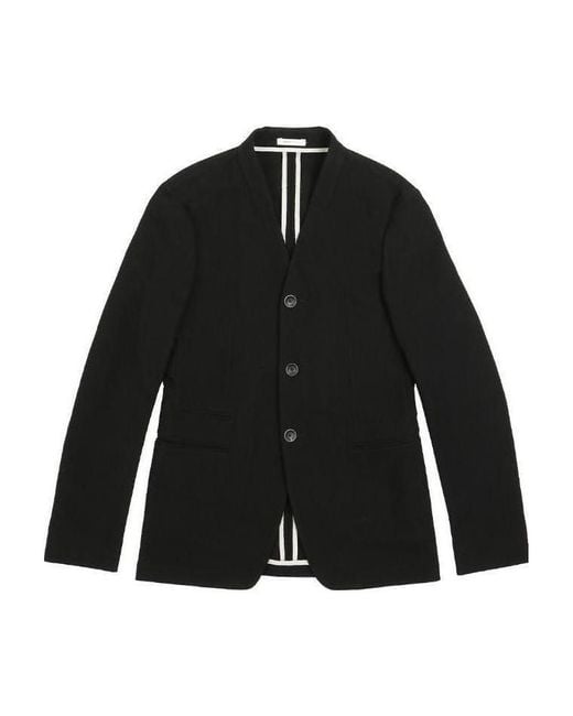 Armani Collezioni Black Logo Casual Jacket for men
