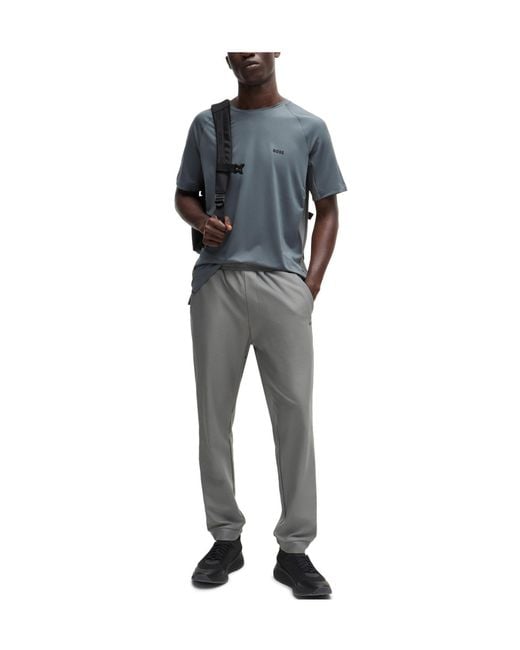 Boss Gray Lightgrey Crewneck Shortsleeve Sport Top for men