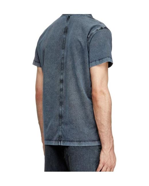 DIESEL Blue T-Nomely Buttoned-Fastening Polo Shirt for men