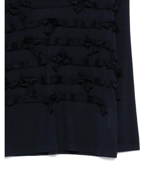 Comme des Garçons Black Ribbon Embellished Knitwear