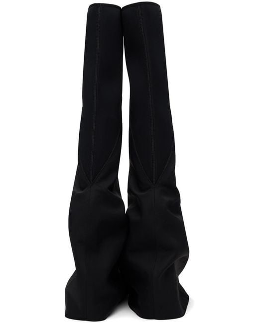 Rick Owens Black Foldable Design Boots