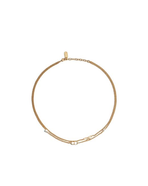 Dior Metallic Bijoux Double Chain Necklace