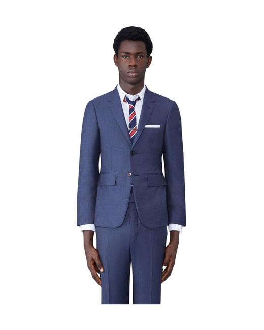 Thom Browne Blue Single-Breasted Long Sleeved Blazer for men