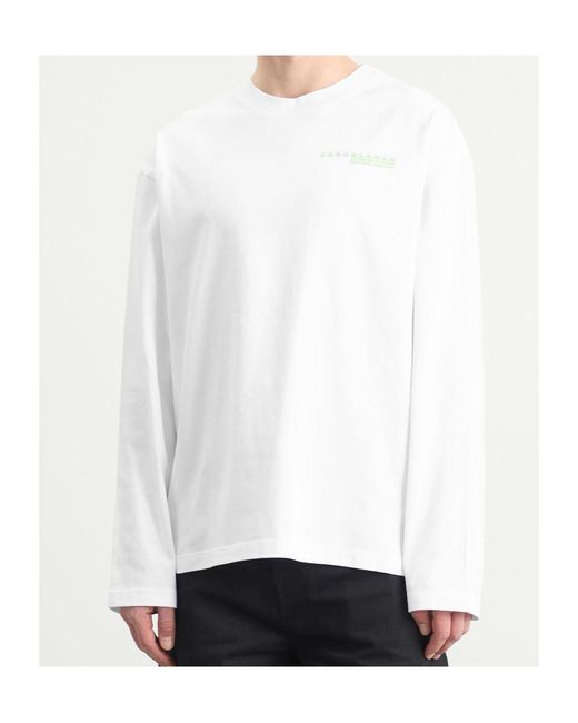 Casablanca White Glitch Orchid Long-Sleeve T-Shirt for men