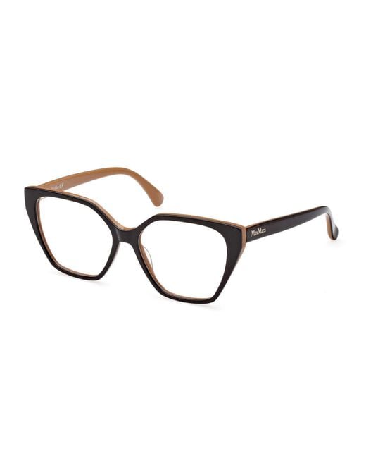 Max Mara White Geometric Frame Glasses