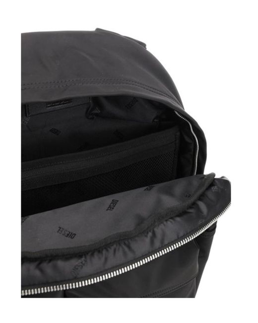 DIESEL Black Multiple Pockets Backpack for men