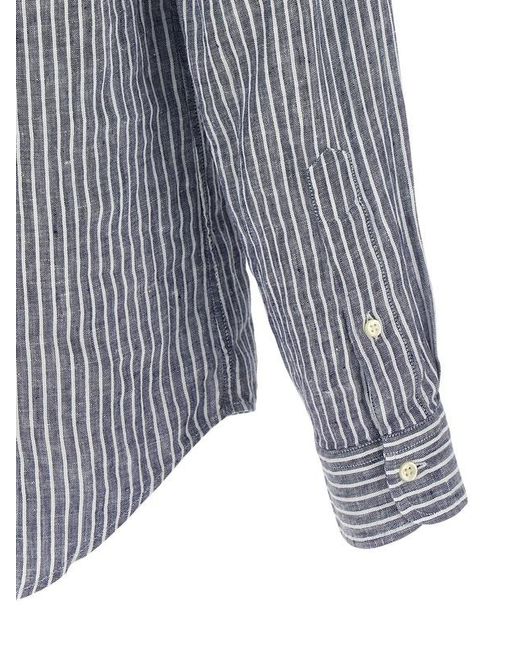 Polo Ralph Lauren Gray Striped Button-Down Shirt for men