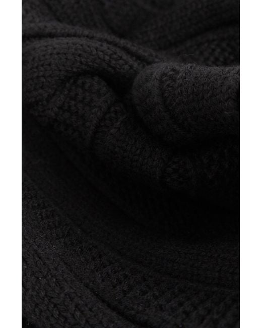 Versace Black Logo-Plaque Scarf