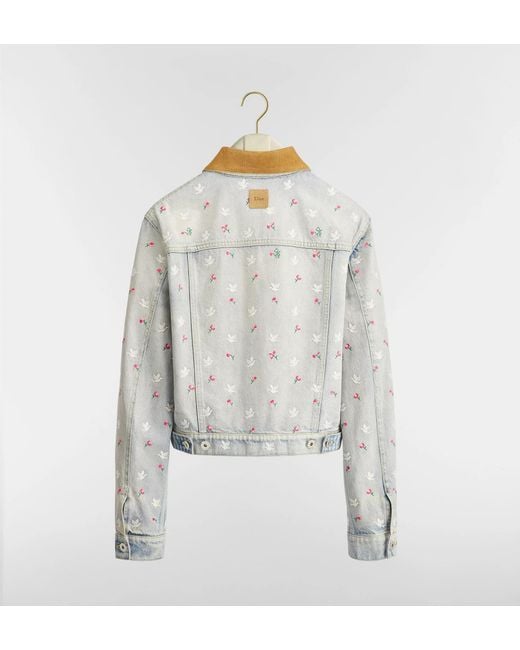 Dior White Amour Embroidered Jacket