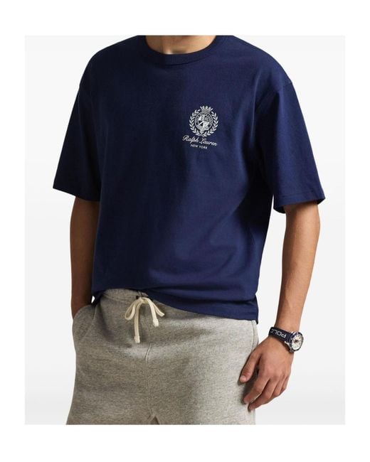 Polo Ralph Lauren Blue Beach Club Logo T-Shirt for men