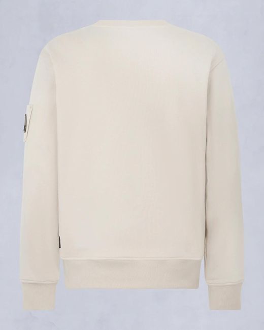 Moose Knuckles White Logo-Patch Sweatshirt for men