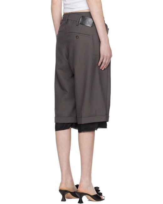 OPEN YY Gray Bodycon Shorts