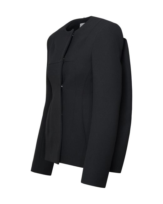 Sportmax Black Dart Detailed Straight Hem Jacket