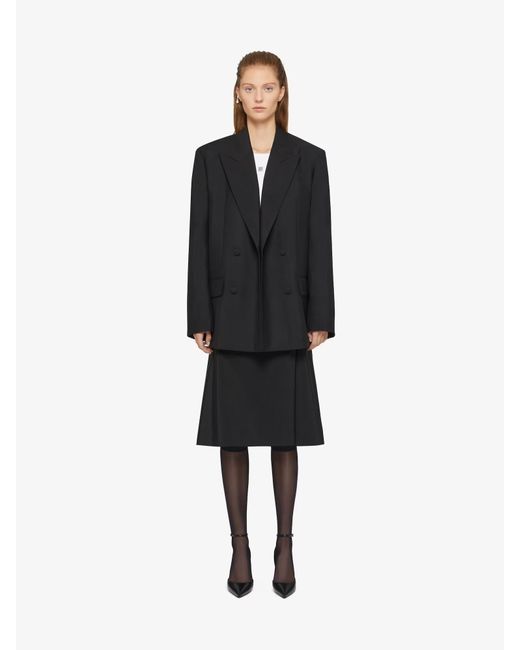 Givenchy Black Oversized Double-Breasted Jacket