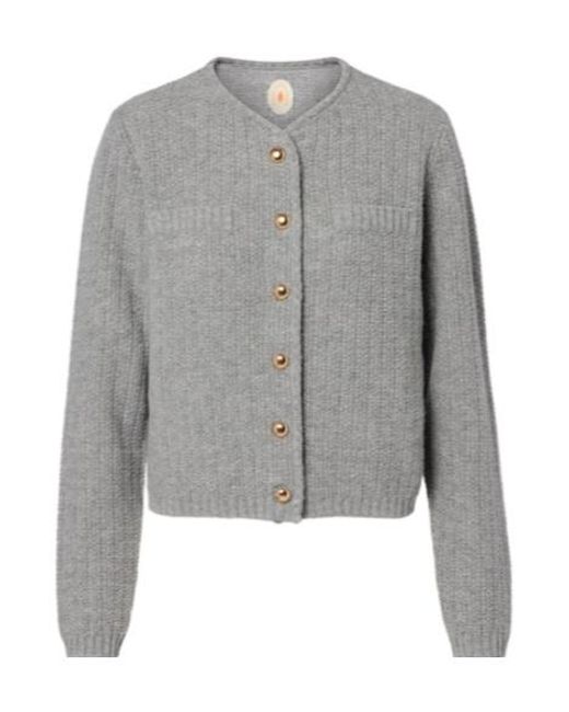 Jardin Des Orangers Gray Wool And Cashmere Cardigan