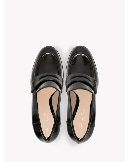 Gianvito Rossi Black Hadden Platform Loafers