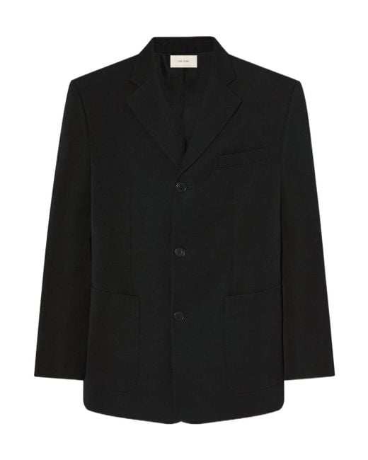 The Row Black Caelum Three-Button Patch-Pocket Jacket for men