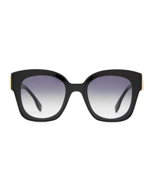 Fendi Metallic Round Square-Frame Sunglasses