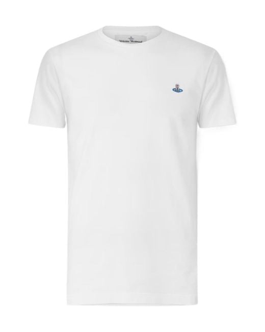 Vivienne Westwood White Crew Neck Short-Sleeved T-Shirt for men