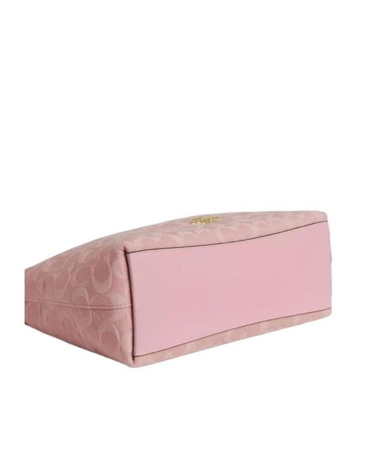 COACH Pink Laurel Zipper Shoulder Bag