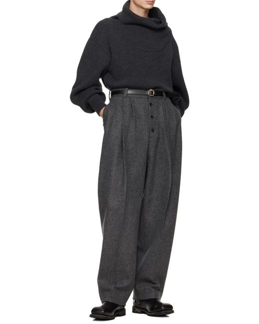 Jacquemus Blue Logo-Embroidered Wool Sweater for men