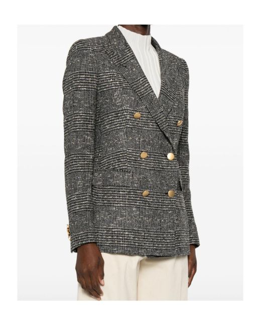 Tagliatore Gray Parigi Bouclé Double-Breasted Jacket