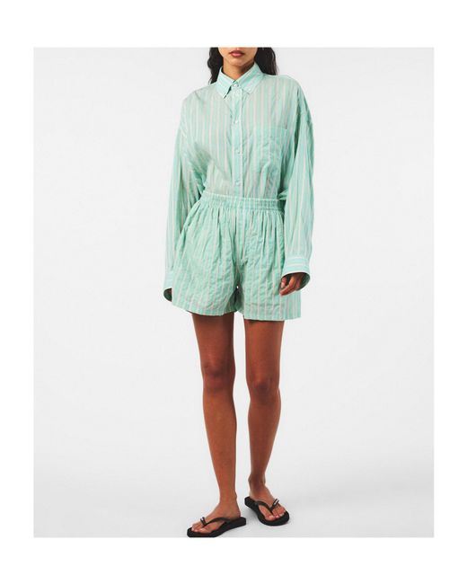 Balenciaga Blue Classic Striped Shirt