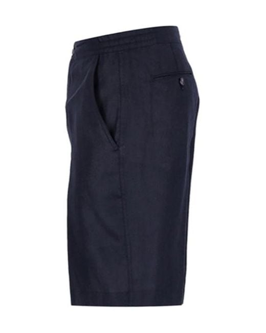 Loro Piana Blue Button Shorts for men