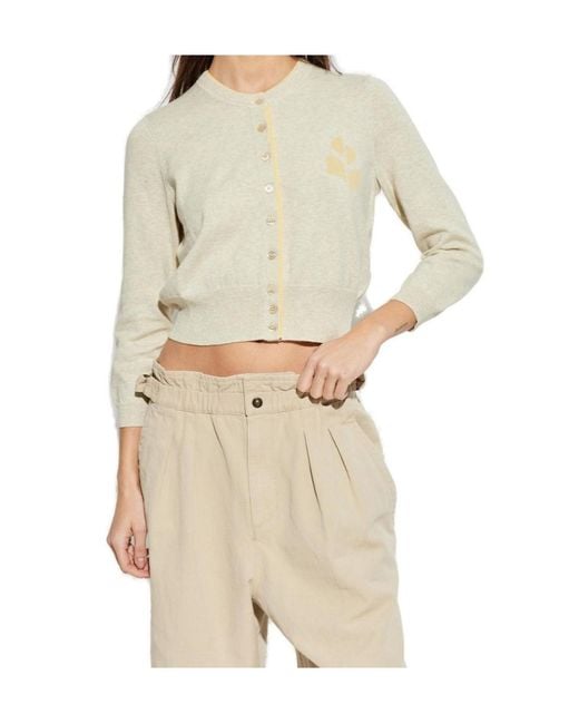 Isabel Marant White Isabel Marant Étoile Lona Crewneck Cardigan
