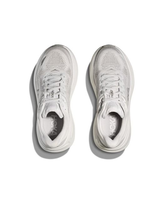Hoka One One White Bondi 9 Sneakers