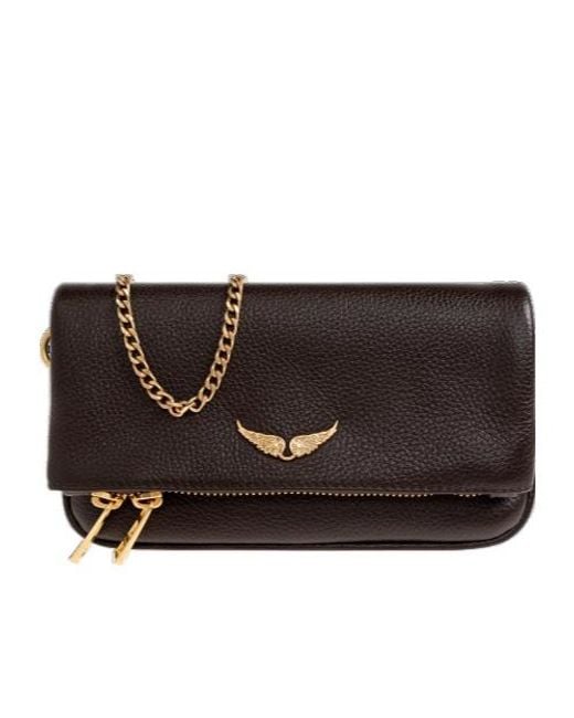 Zadig & Voltaire Black Mini Rock Nano Clutch Bag