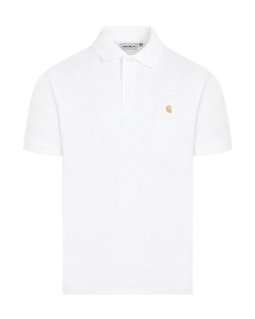 Carhartt White Short-Sleeved Polo Shirt for men
