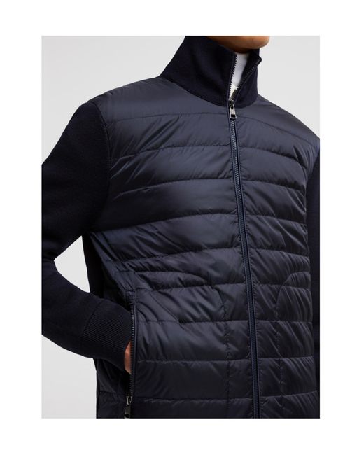 Moncler Blue Long-Sleeved Padded Cardigan for men