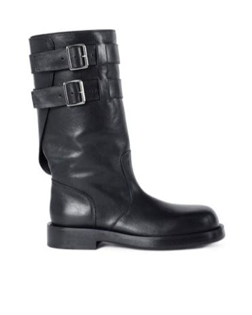 Ann Demeulemeester Black Buckle Detailed Boots