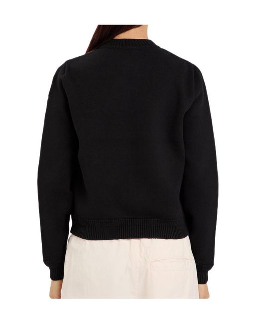 Moncler Black Quilted Cotton And Nylon Cardigan