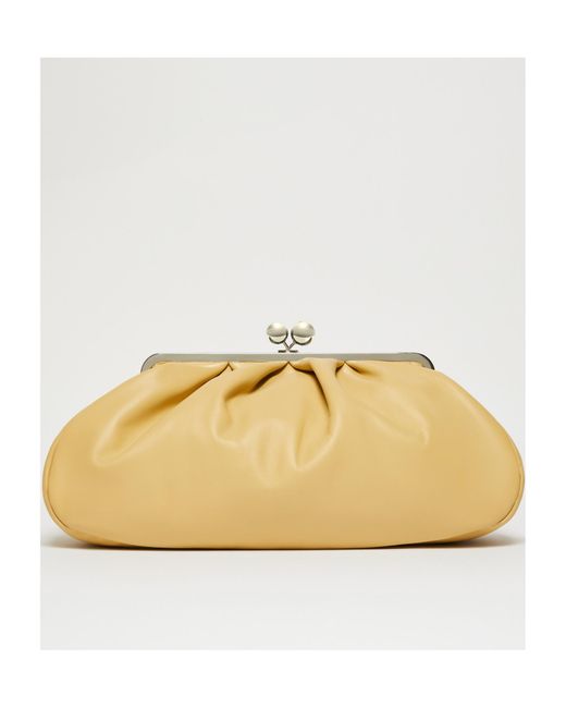 Weekend by Maxmara Metallic Large Nappa Leather Pasticcino Bag