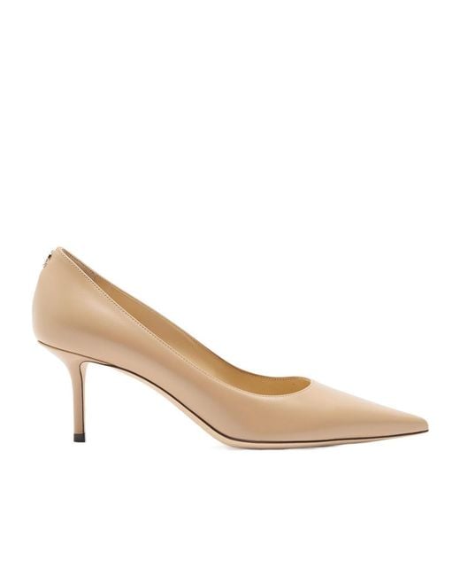 Jimmy Choo Natural Smoothed Leather Pumps