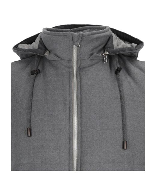 Lubiam Gray Zippered Vest for men