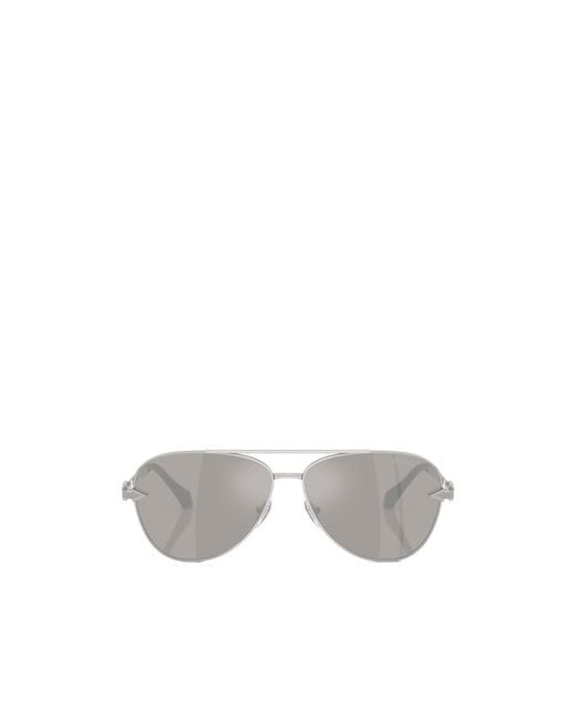 Versace White Eyewear Pilot-Frame Sunglasses for men