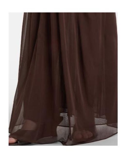 Tory Burch Purple Belted Jersey Maxi Dress