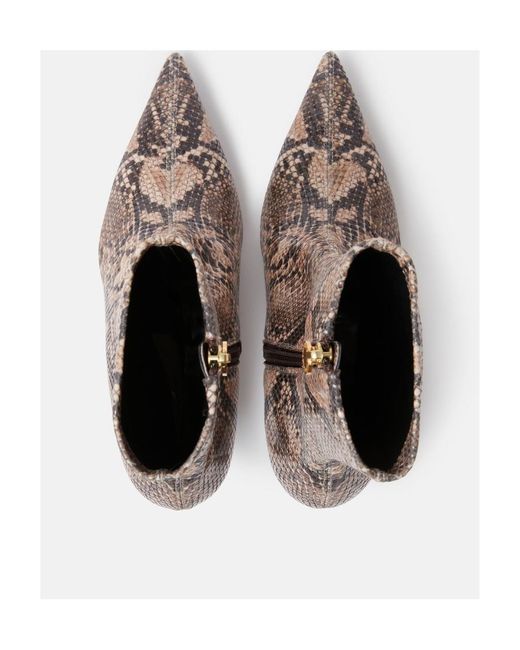 Stella McCartney Brown Stella Iconic Embossed Ankle Boots