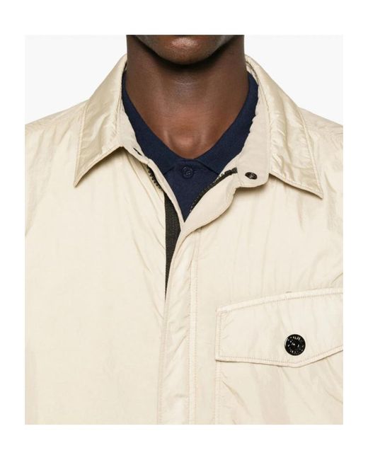 Stone Island Natural Compass Patch Zip-Up Jacket for men