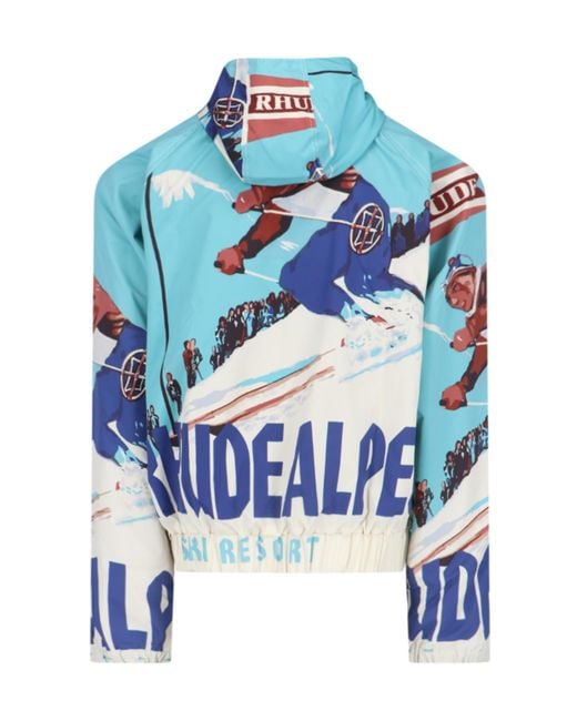 Rhude Blue Deux Resort Anorak Hooded Jacket for men