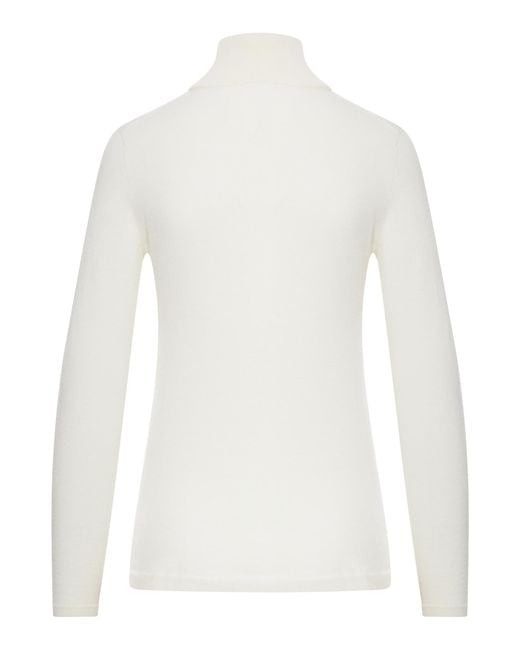 Max Mara White Meana Turtleneck Knitted Jumper